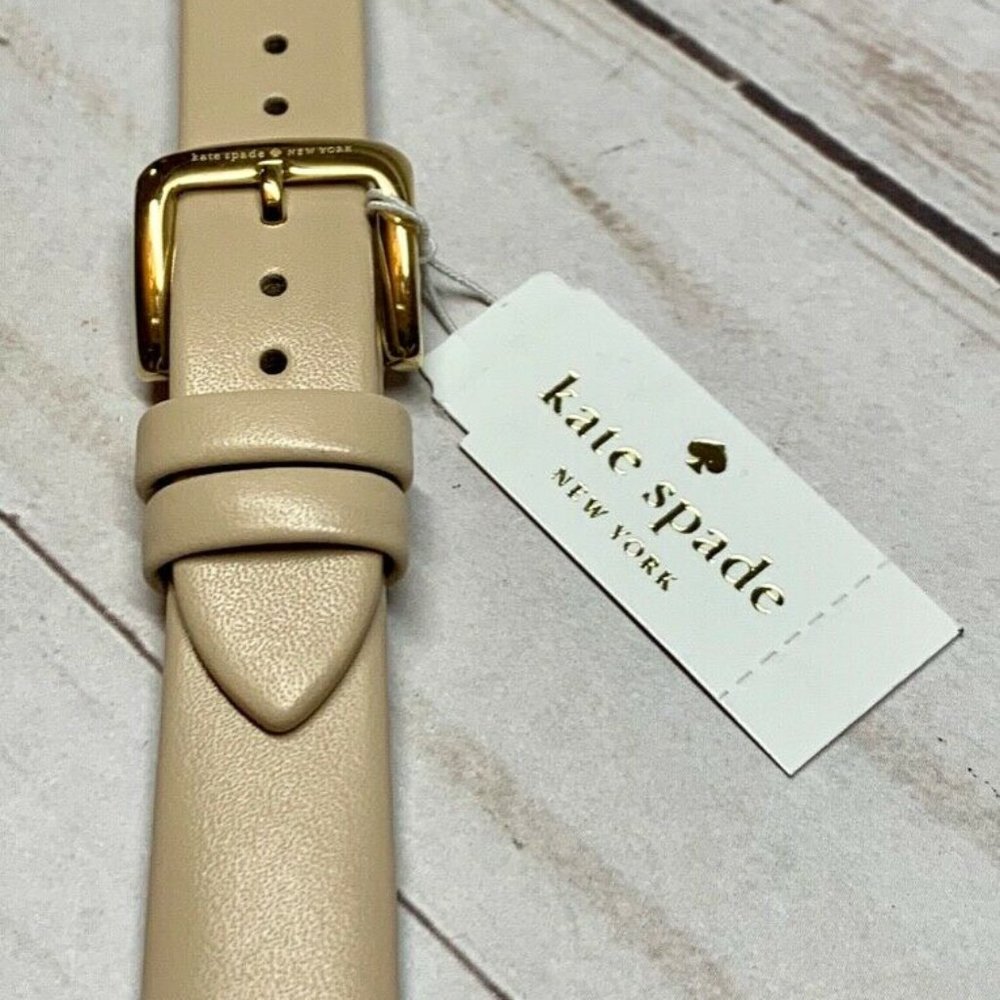 Kate Spade 16mm Tan/Beige Leather Watch Band Strap